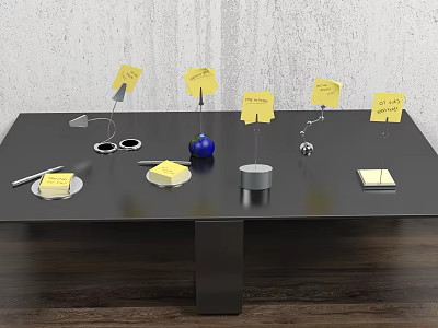 Modern Stationery Note Paper 3d model