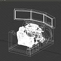 Amusement Driving Simulator Equipment Featuring Steering Wheel Seat And Curved Screens With Realistic Racing Scenes
