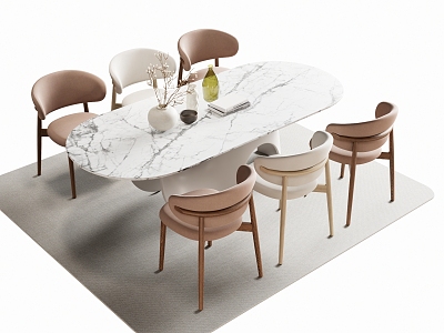 Dining table and chair model