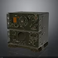 Vintage Electronic Device With Control Panel Knobs Dials And Metal Case