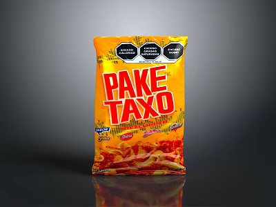 PAKE TAXO Artisanal Potato Chips Crunchy Flavorful Yellow Packaging Snack 3d model