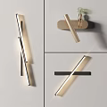 Modern Wall Lamps With Linear Black Frame And LED Light Strips