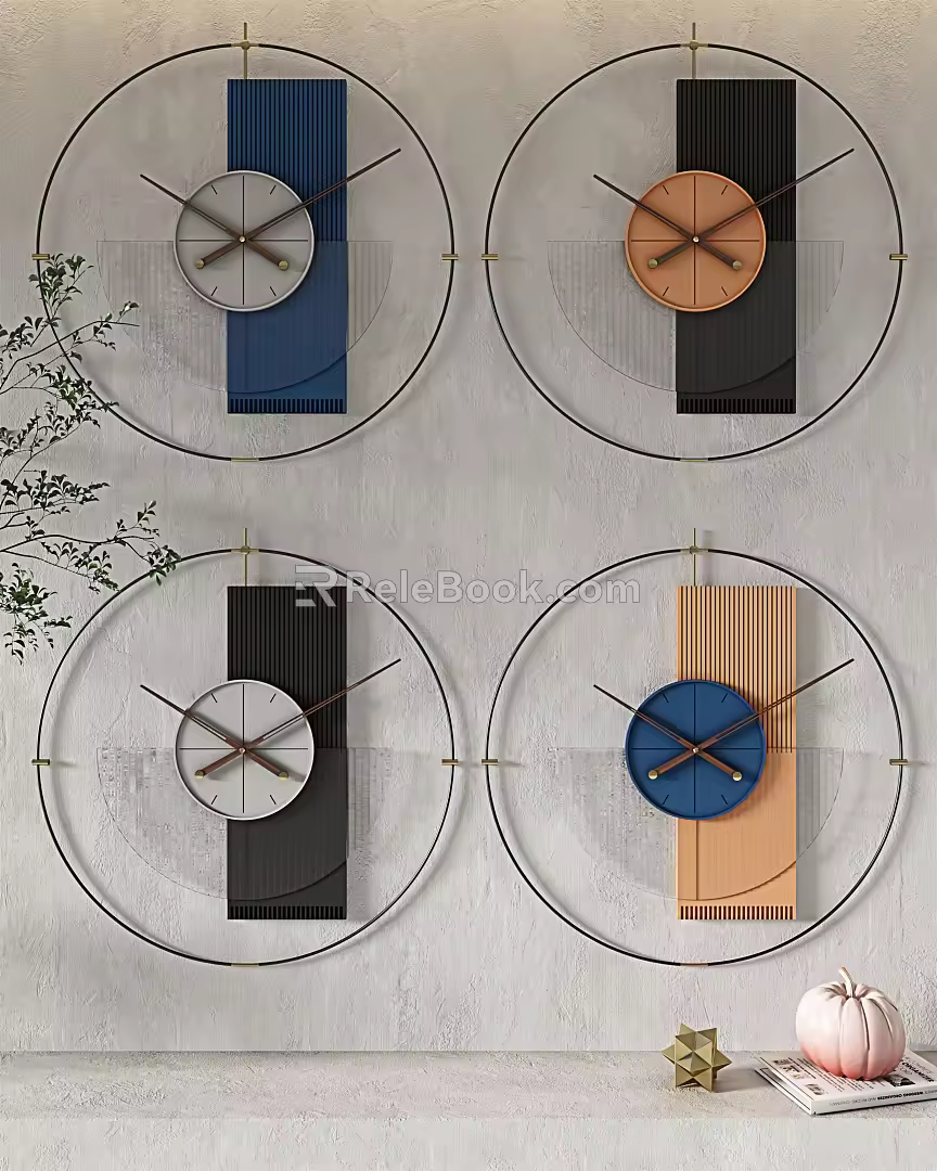 Modern Clock Simple Clock 3d model