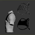 Stylish Harness Tops In Leather Patterned And Beige Styles On Display Mannequin