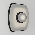 Modern Wall Light With Irregular Shape Black Frame And Round Illuminated Center