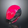 Weapon Tactical Helmet Red And Black Military Combat Gear Design