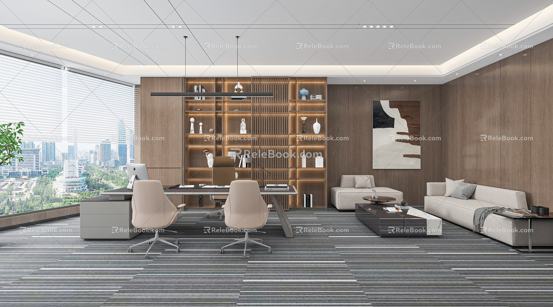 Modern Office Office Manager Room 3d model