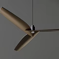 Modern Detailed Pendant Light With Blade Design In Indoor Room And Window View