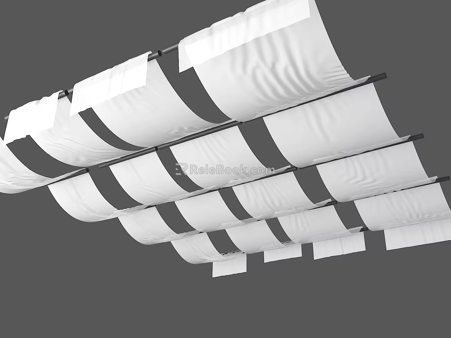 Chinese Style Curtain Slow Ceiling Curtain Slow Ceiling Hanging Fabric Academy Curtain Tea Room Ceiling Study Ceiling Library Ceiling College Ceiling 3d model