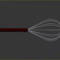 Stainless Steel Whisk With Red Handle For Kitchen Baking And Cooking Needs