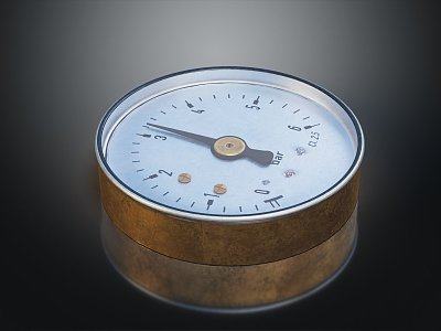 modern pressure gauge barometer 3d model