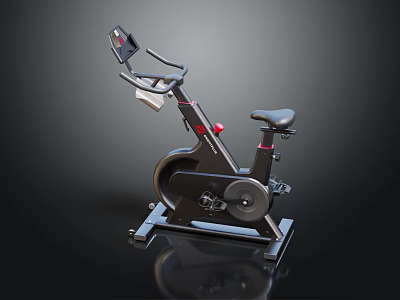 Modern Stationary Exercise Bike With Digital Display And Ergonomic Seat 3d model