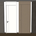 Modern Minimalist Single Door Room Door Bedroom Door Handler Door Flat Door Top Solid Wooden Door Kitchen Toilet Door Swing Door 3d model