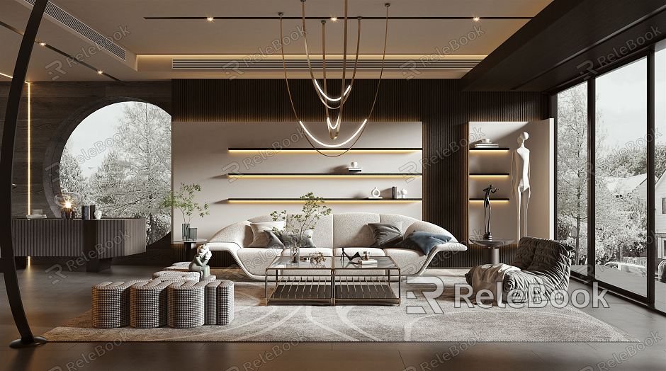 modern living room model