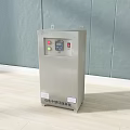 Gray Industrial Control Cabinet With Control Panel Buttons And Display Screen 3d model