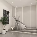 Modern Beauty Hair Salon Interior With Styling Chairs Mirrors And Decorative Lighting