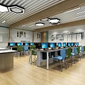 Modern Classroom Computer Classroom 3d model