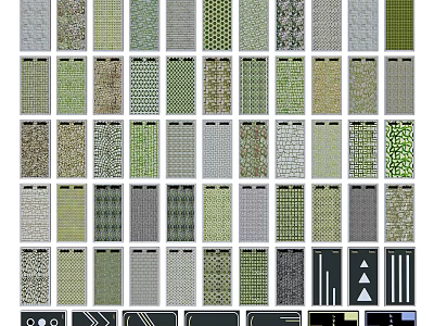 Eco friendly Parking Lot with Various Textured Permeable Pavement and Sustainable Green Design 3d model
