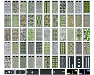 Eco friendly Parking Lot with Various Textured Permeable Pavement and Sustainable Green Design 3d model