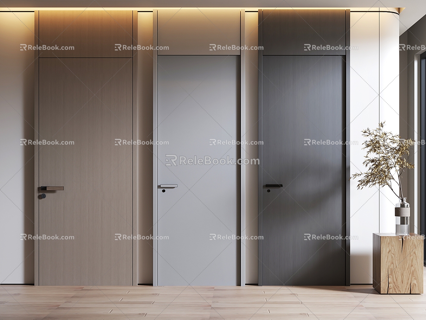 Door Combination Door Door Bedroom Door Minimalist Door Combination Wooden Door Light Luxury Door Top 3d model