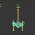 Rocket rocket launcher to air weapon to air missile shoulder missile shoulder rocket 3d model