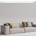 Modern Combination Sofa Multiplayer Sofa 3d model