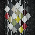 Stylish Black And White Diamond Pattern Tiled Wall Design For Interior Spaces