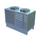 Air Conditioner Fan Outdoor Unit With Heat Dissipation Fins And Rotating Blades
