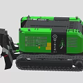 Green Wirtgen Tracked Construction Machine With Heavy Duty Tracks And Structure 3d model