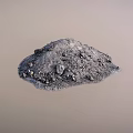 Gray Soil Pile With Small Stones On Light Colored Background Surface 3d model