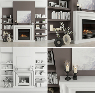 Modern Fireplace 3d model