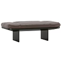 Modern Stylish Sofa Stools With Zebra Pattern Brown Green Upholstery And Black Legs