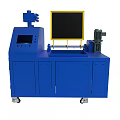 Blue Industrial Machine With Control Panel Screen And Cabinet Base 3d model