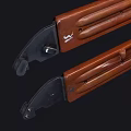 Old Fashioned Weapon With Polished Wooden Stock Metal Components And Intricate Details