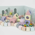 Colorful Soft Play Area For Toddlers With Slide Playhouse And Ball Pit