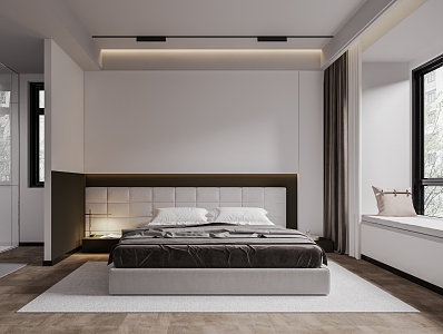 Minimalist Master Bedroom 3d model