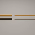 Modern Slim Rectangular Wall Lamps In Golden And Black Colors For Home Decor