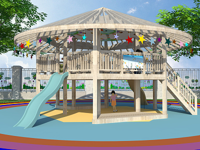 Modern play equipment Children's play equipment model