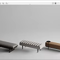 Modern Bed End Stool Bed End Stool Combination Sofa Bench 3d model
