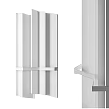 Modern Black Silver Vertical Geometric Decorative Structures With Metallic Accents