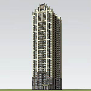 high-rise residential buildings 3d model