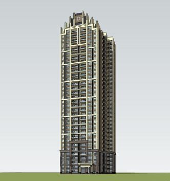 high-rise residential buildings 3d model