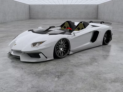 Lamborghini Aventador Super Running Street Car Convertible Luxury Car 3d model