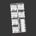 Clothing Hangers on Wooden Display Racks with White Pink Striped Shirts in Retail Store