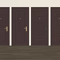 Modern security door entry door finger wire door lock 3d model