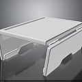 Lightweight White Portable Folding Table With Modern Simple Structure And Sturdy Legs 3d model