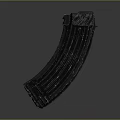 Black Curved Weapon Magazine For Tactical Rifles And Military Use