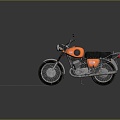 Modern motorcycle two-wheeled motorcycle off-road motorcycle road racing motorcycle 3d model