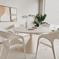 Dining table and chair 3d model