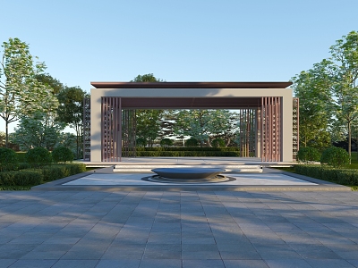 New Chinese pavilion 3d model